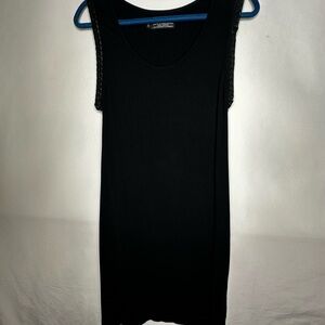 Black Tank Top with Classic Design and Rounded Neckline